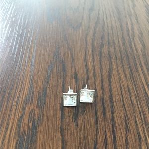 Banana Republic Silver Crystal Earrings